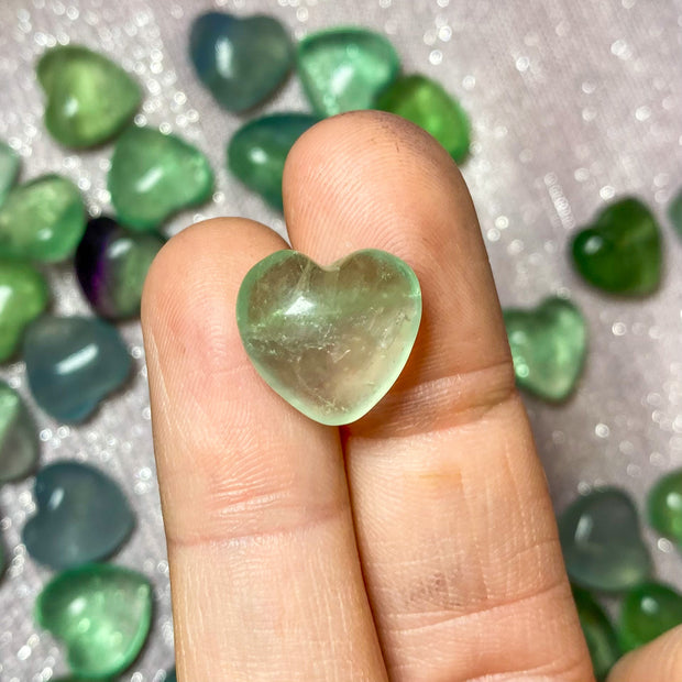 Mini Green/Blue Fluorite Heart