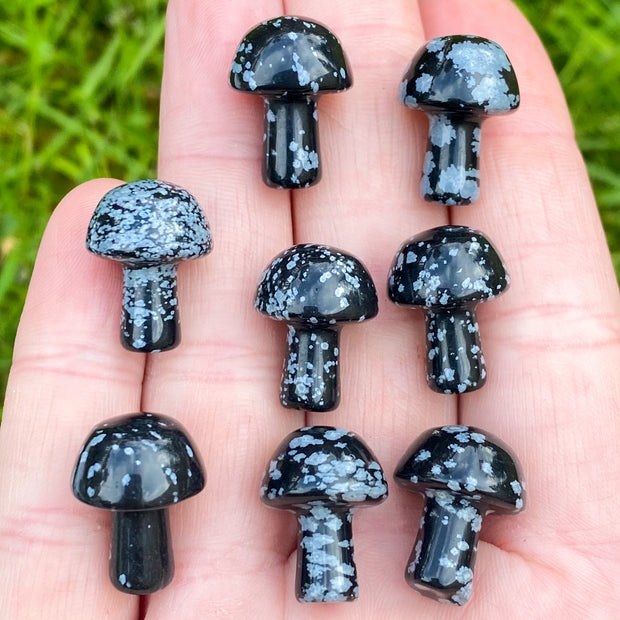 Snowflake Obsidian Mushroom