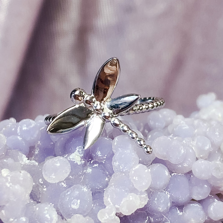 Dragonfly 925 Sterling Silver Stackable Ring