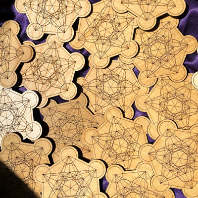 Wooden Metatron’s Crystal Grid