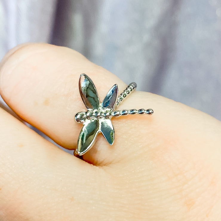Dragonfly 925 Sterling Silver Stackable Ring