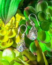 Aquamarine Princess Dangle Earrings | .925 Sterling Silver