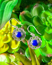 Lapis Lazuli Dangle Earrings | .925 Sterling Silver