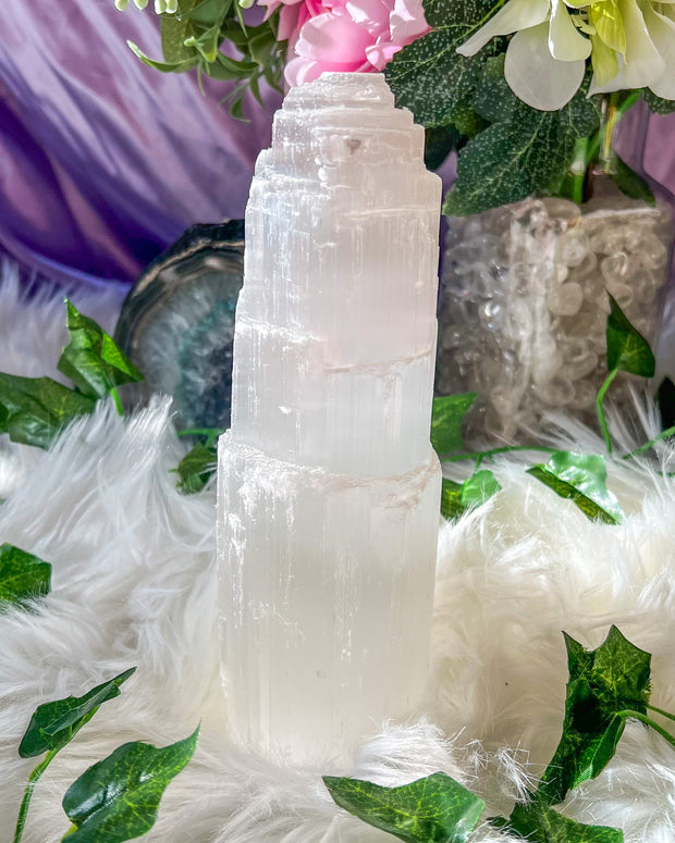 Satin Spar {Selenite} Tower ~8 inches