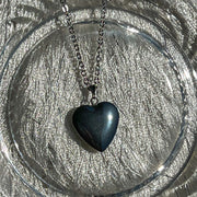 Hematite Heart Pendant Necklace