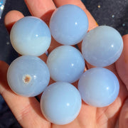 Blue Chalcedony Spheres