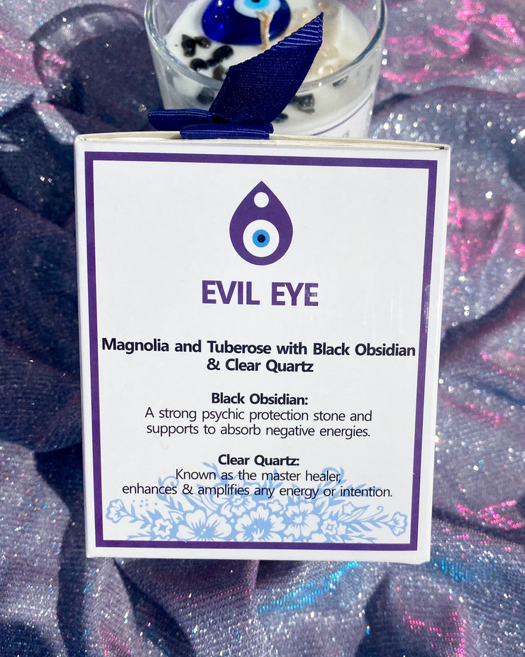 Evil Eye Protection Crystal Candle