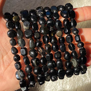 Tumbled Obsidian Bracelet