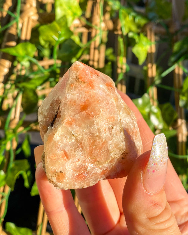 Top Polished Rough Sunstone Point