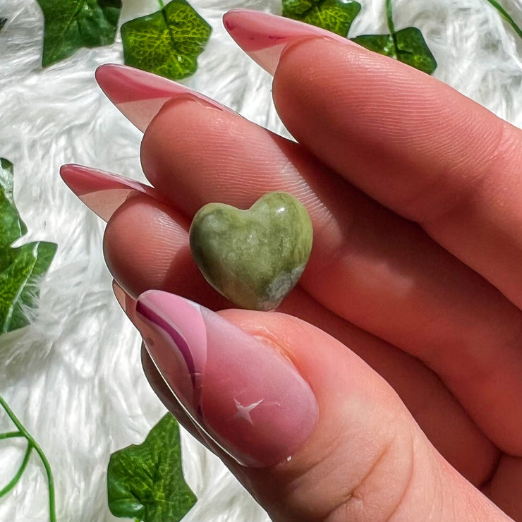 Green Jade Mini Heart